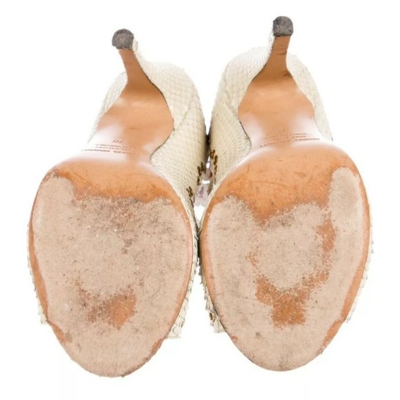 ISABEL MARANT Ivory Embossed Grommet Strap Sandal - Picture 4 of 4